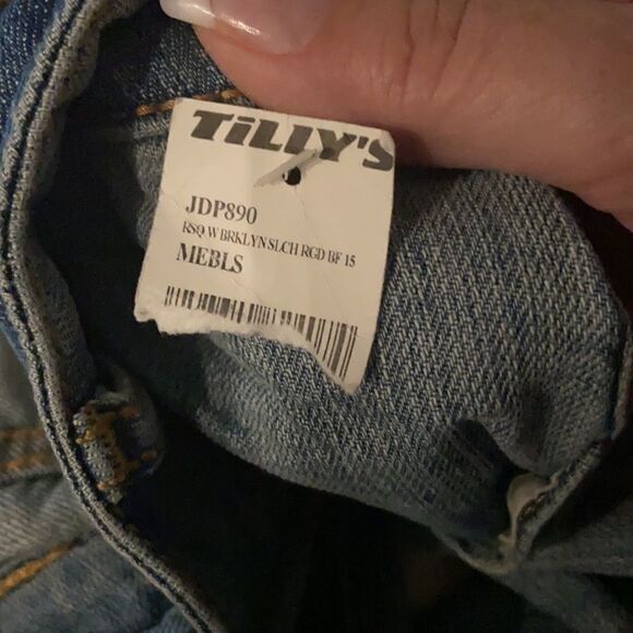 NWT RSQ Faded Blue Cotton‎ 5 Pocket Brooklyn Slouch - Picture 6 of 6